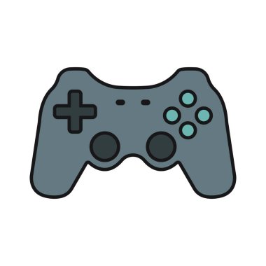 Gamepad icon design in line and fill style. Vector.