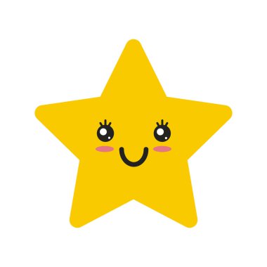 Yüzü olan sevimli sarı yıldız..