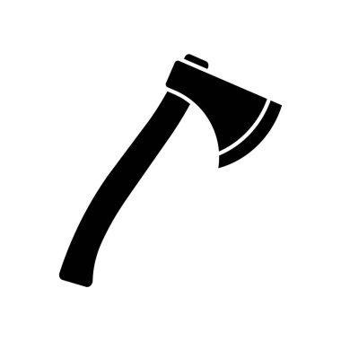 Düz stil balta simgesi. Vektör simgesi.