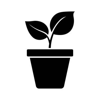 Ev bitkisi ikonu düz stil. Vektör.