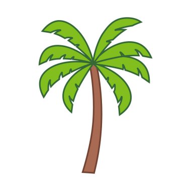 Palmiye ağacının çizimi ve doldurma biçimi.