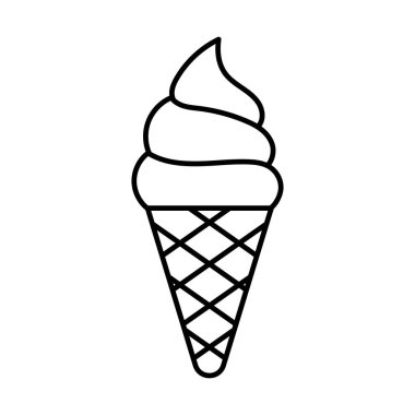 Doğrusal olarak dondurma ikonu. Vektör.