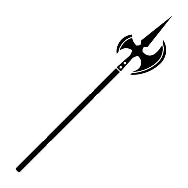 Halberd icon in flat style. Vector. clipart