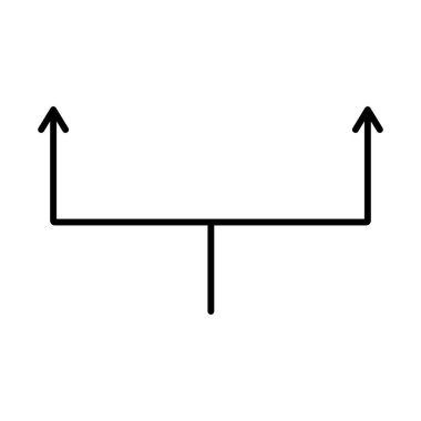 Çift taraflı ok ikonu tasarımı. Vektör.