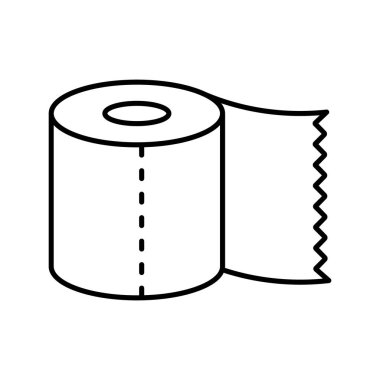 Doğrusal olarak tuvalet kağıdı simgesi.