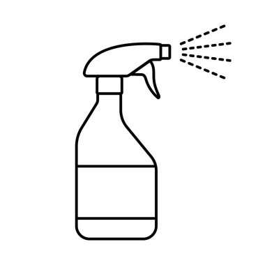 Sprey şişe simgesi doğrusal olarak. Vektör.