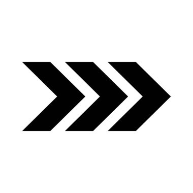 Düz biçimli ivme ok simgesi. Vektör.