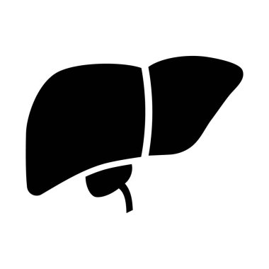 Düz bir karaciğer simgesi. Vektör.