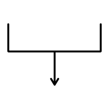 Ok simgesi doğrusal olarak birleştiriliyor. Vektör.