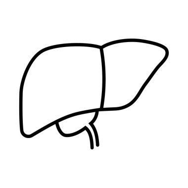 Doğrusal olarak karaciğer simgesi. Vektör.