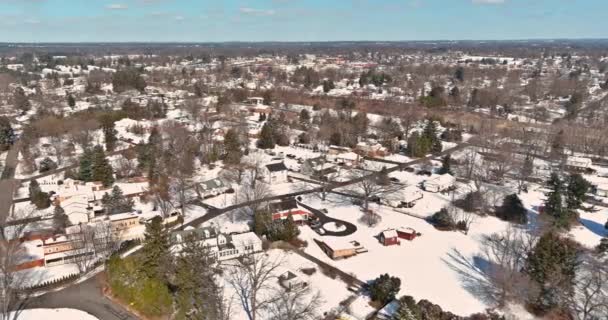 Als Gevolg Van Hevige Sneeuwstorm Die Pennsylvania Trof Residentieel Complex — Stockvideo