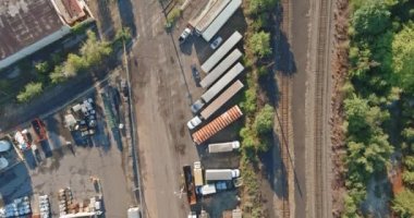 Binalar ve lojistik merkezli sanayi bölgesinin havadan görünüşü