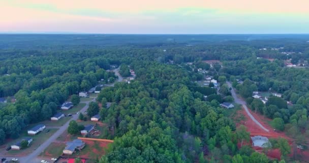 South Carolina Small Town Surrounded Forest All Sides Well Mountainous — Stock Video