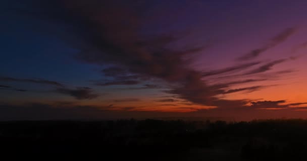 Увечері Заході Сонця Лісах Південної Кароліни Здіймається Величний Туман — стокове відео