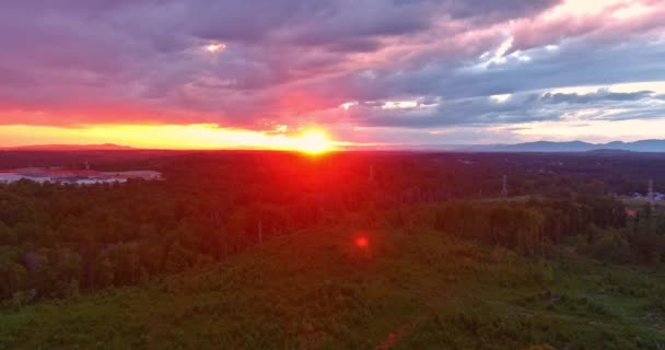 Dramatic Sky Amazing View Sunset Gorgeous Evening Scene Clouds — Video