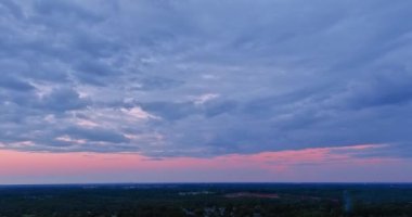 Stunning sunset with beautiful clouds in dramatic sky