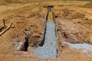 During construction of new house we prepared trenches in order to pour concrete under house using cement strip foundations