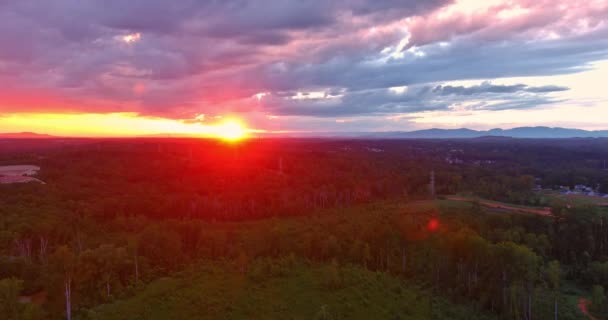 Stunning Sunset Gorgeous Evening Scene Clouds Dramatic Sky — Video