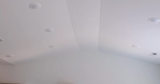 Fresh Renovated Room Painted Walls Ceiling New House — Stock Video