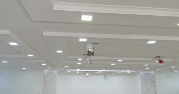 Right Now Ventilation Air Conditioning System Being Installed Ceiling House — Stock Video