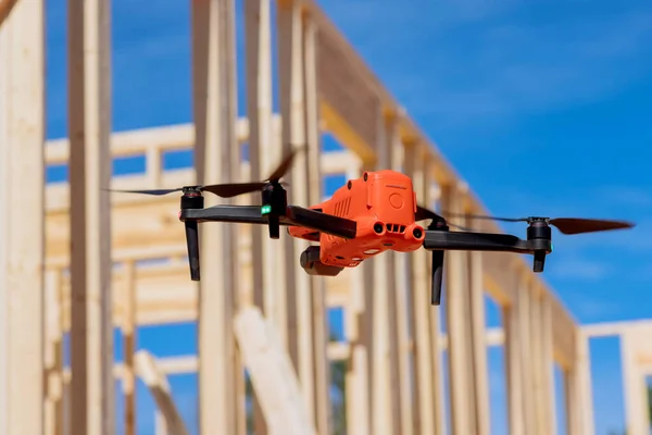 Construction inspector use drones to check quality works on construction site