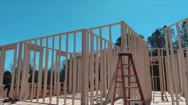 Rámcový Paprsek Poskytuje Konstrukční Podporu Celé Budově — Stock video