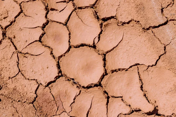 Después Largo Período Sequía Textura Del Suelo Caracteriza Por Grandes — Foto de Stock