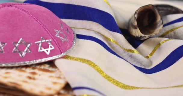 Muitas Famílias Judaicas Realizarão Refeição Seder Primeira Noite Páscoa Durante — Vídeo de Stock