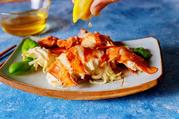 Fresh Lobster Encontrará Uma Grande Seleção Refeições Gastronômicas Jantar Cozinha — Fotografia de Stock