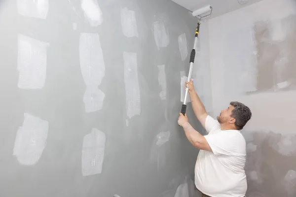 Projeto Consistiu Atualizar Melhoria Sala Apartamentos Durante Renovação Pintura Paredes — Fotografia de Stock