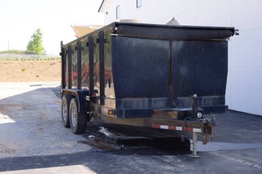 Trash dumpsters metal containers for construction material waste for to recycling