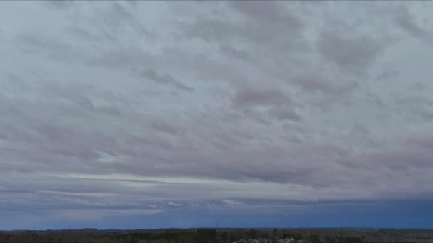 Cieli Tempestosi Avvicinano Rapidamente Mentre Uragano Intensifica Nascondendo Nuvole Più — Video Stock