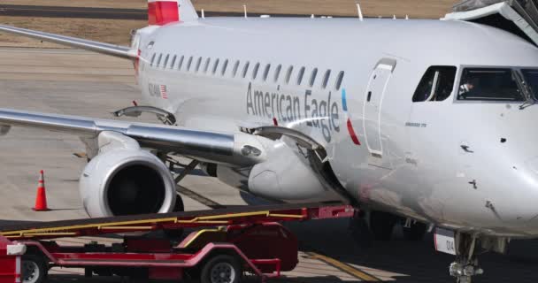 11Marzec 2023 Gsp Greenville Odlot Samolotu American Eagle Międzynarodowego Lotniska — Wideo stockowe