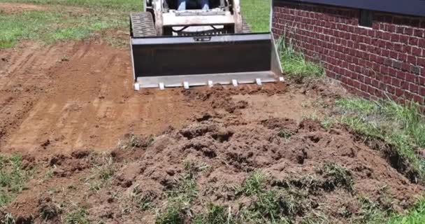 Its Diligent Soil Relocation Mini Bulldozer Plays Vital Role Comprehensive — Stok video