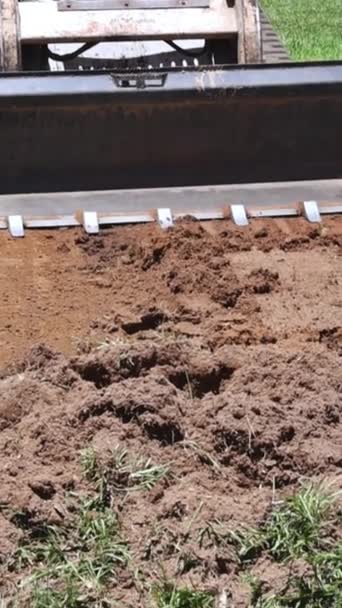 Its Diligent Soil Relocation Mini Bulldozer Plays Vital Role Comprehensive — ストック動画