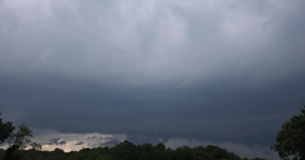 天空中闪烁着许多闪电 神秘的雷雨云似乎还活着 — 图库视频影像