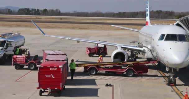 11Marca 2023 Gsp Greenville Międzynarodowym Lotnisku Greenville Spartanburgu Samolot Gsp — Wideo stockowe