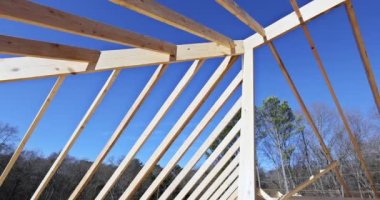 Details of roof construction for new house construction roofing project from wooden frame