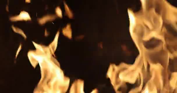 Kominek Spalanie Drewna Płomień Płonie Miesiącach Zimowych Gdy Jest Zimno — Wideo stockowe
