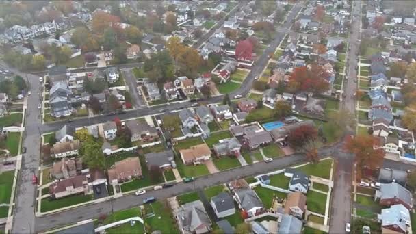 ニュージャージー州の高さからの小さなアメリカの町の景色 — ストック動画