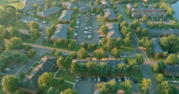 Житловий Район Нью Джерсі Маленьким Сільським Американським Містом Ландшафтних Приватних — стокове відео