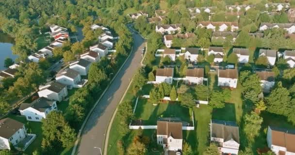 Small American Town Countryside Surrounded Private Homes State New Jersey — Stock Video