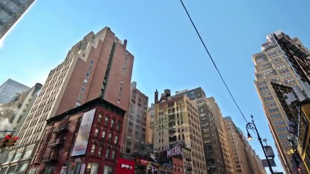 Manhattan Nueva York Desde Rascacielos Superior Puede Ver Increíble Horizonte — Vídeos de Stock