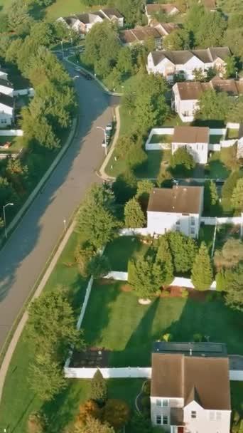 Liten Amerikansk Stad Landsbygden Omgiven Privata Hem Delstaten New Jersey — Stockvideo