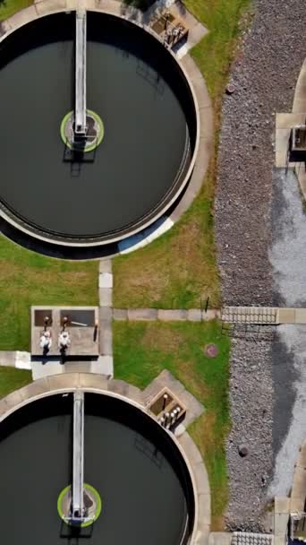 Oczyszczalnia Ścieków Użytku Przemysłowego Zbiornikami Napowietrzającymi Recykling Wody — Wideo stockowe
