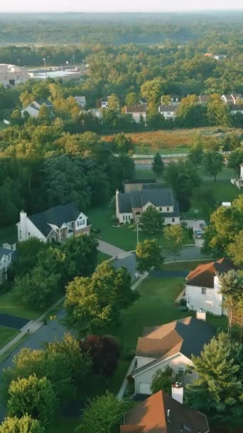 Area Residential Homes Small American Town Set Countryside New Jersey — Stock Video