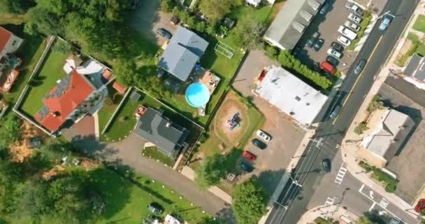 Környék Lakóházak Kisvárosban Található Vidéken New Jersey — Stock videók