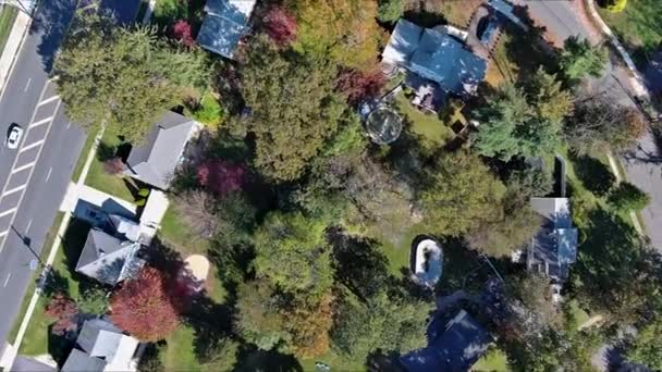 Domy Widokiem Dach Małej Amerykańskiej Społeczności Miasta Stanie New Jersey — Wideo stockowe