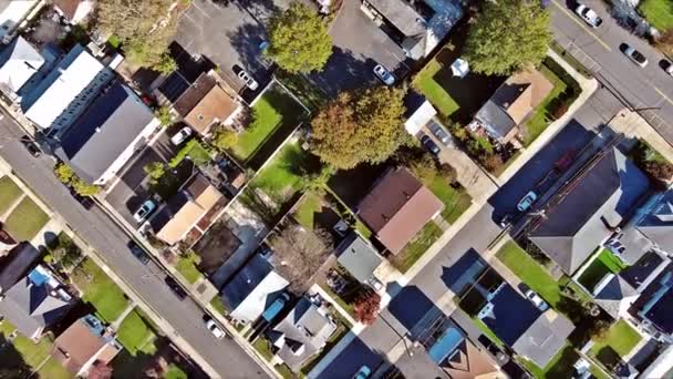 Domy Prywatne Widokiem Dach Małej Amerykańskiej Społeczności Miasta New Jersey — Wideo stockowe