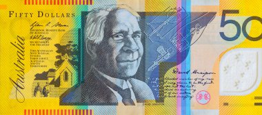 Avustralya banknotları nakit para banknotları Avustralya hükümeti tarafından 50 dolar yayınlandı